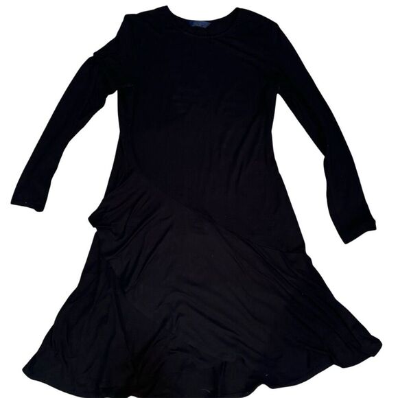 VGUC Rachel Rachel Roy Women's XL Black Ruffled Knee Length Dress - Picture 1 of 4